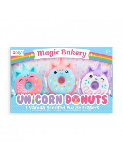 Εικόνα της Magic Bakery Unicorn Donuts Scented Erasers - Set Of 3