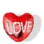 Εικόνα της PILLOW - COVER Sequin(HEART)RED wh 39x44