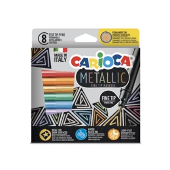 Εικόνα της ΜΑΡΚΑΔΟΡΟΙ CARIOCA METALLIC FINE TIP /8