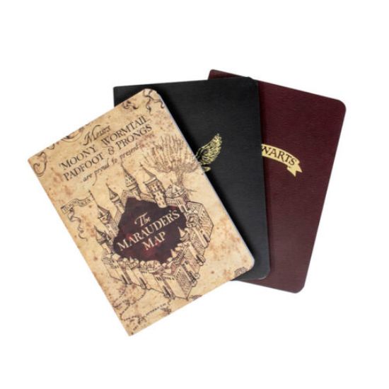 Εικόνα της Harry Potter A6 Notebooks 3pk – Icons & Map