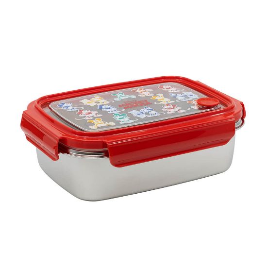 Εικόνα της Mickey Mouse Stainless Steel Large Rectangular Sandwich Box 1020 ml True Original