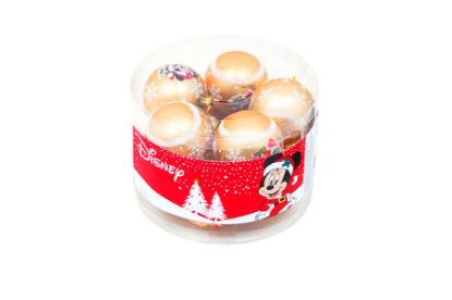 Εικόνα της Σετ 10 μικρές χριστουγεννιάτικες μπάλες χρυσό χρώμα Minnie Mouse