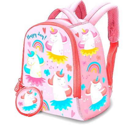 Εικόνα της Unicorn Happy Day Backpack + purse neoprene backpack 25cm