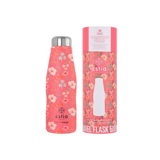 Εικόνα της ΘΕΡΜΟΣ TRAVEL FLASK SAVE THE AEGEAN 500ml BOUQUET CORAL