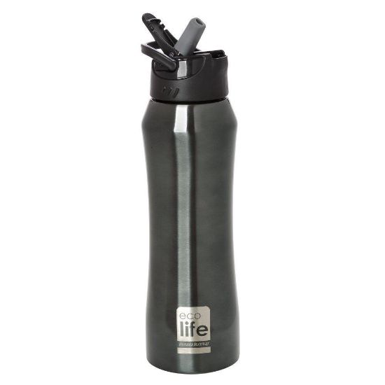 Εικόνα της Black Thermos 550ml | Eσωτερικό Καλαμάκι