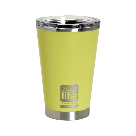 Εικόνα της Yellow Coffee Thermos 370ml | Διαφανές Καπάκι