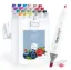 Εικόνα της Ohuhu Kaala Slim Broad and Fine Dual Tips Alcohol Art Markers - 24 Basic Colors