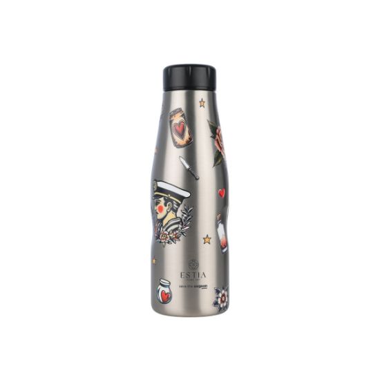 Εικόνα της ΘΕΡΜΟΣ TRAVEL FLASK SAVE THE AEGEAN 500ml OLD SCHOOL INK