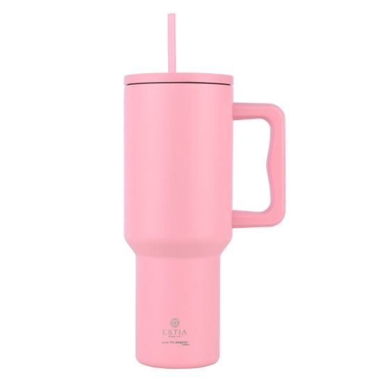 Εικόνα της ΘΕΡΜΟΣ STRAW TUMBLER XL SAVE THE AEGEAN 1200ml BLOSSOM ROSE