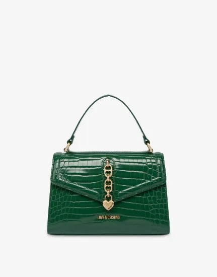 Εικόνα της BORSA SHINY CROCO PU GREEN Women - OS
