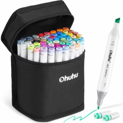 Εικόνα της Ohuhu Oahu Alcohol Art Markers Σετ 60 Μαρκαδόρων Fine & Chisel