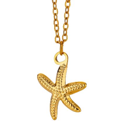 Εικόνα της "Starfish" Necklace, 18K Gold Plated Steel