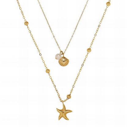 Εικόνα της Necklace, 18K Gold Plated Steel