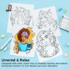 Εικόνα της Ohuhu Bleedproof Coloring Book Portraits of Joy