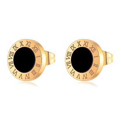 Εικόνα της Earrings, 18K Gold Plated Steel