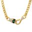 Εικόνα της 18K gold plated Stainless steel "Snake" necklace, Intensity