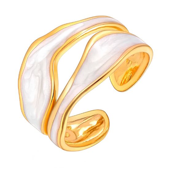 Εικόνα της Ring, 18K Gold Plated Steel