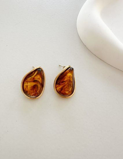 Εικόνα της Brown Crystal Earrings