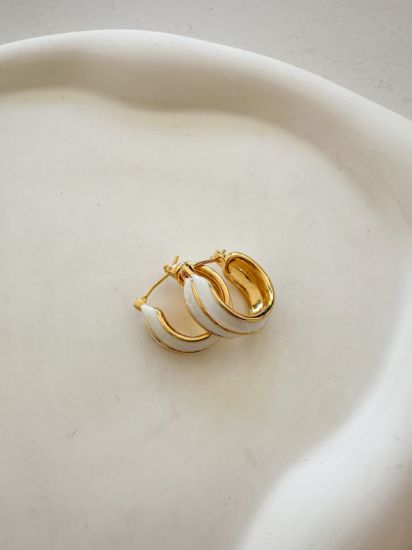 Εικόνα της White Gold Hoops