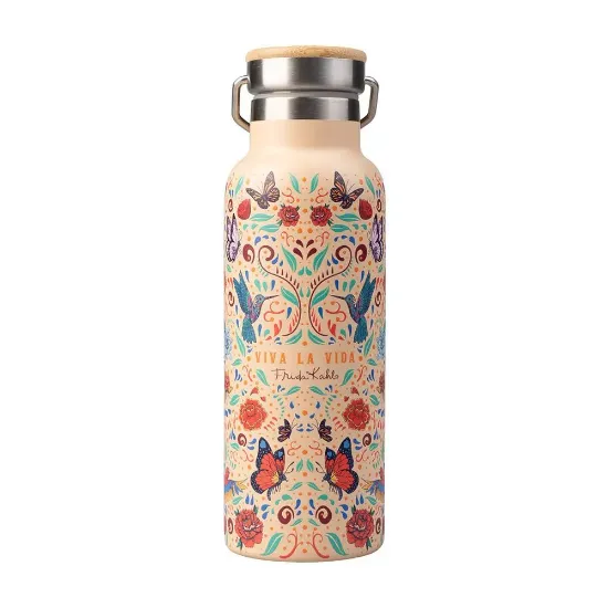 Εικόνα της Μεταλλικό Μπουκάλι με Λαβή 500ml FRIDA KAHLO Viva la Vida