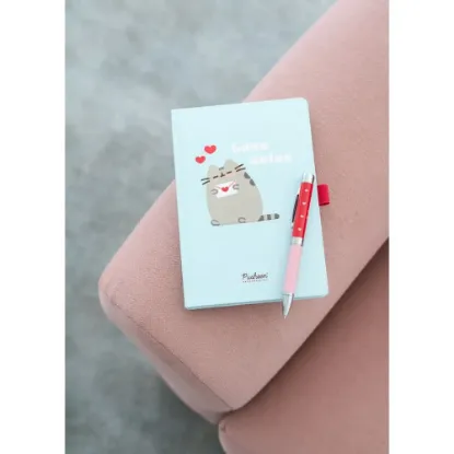 Εικόνα της Premium Τετράδιο και Στυλό με Φωτάκι Α5 PUSHEEN Purrfect Love Collection