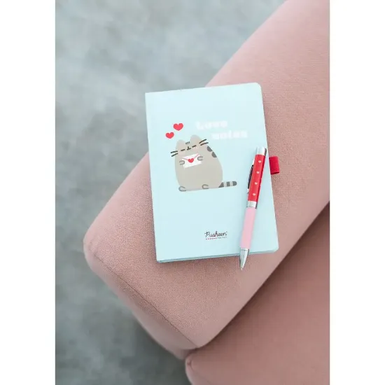 Εικόνα της Premium Τετράδιο και Στυλό με Φωτάκι Α5 PUSHEEN Purrfect Love Collection